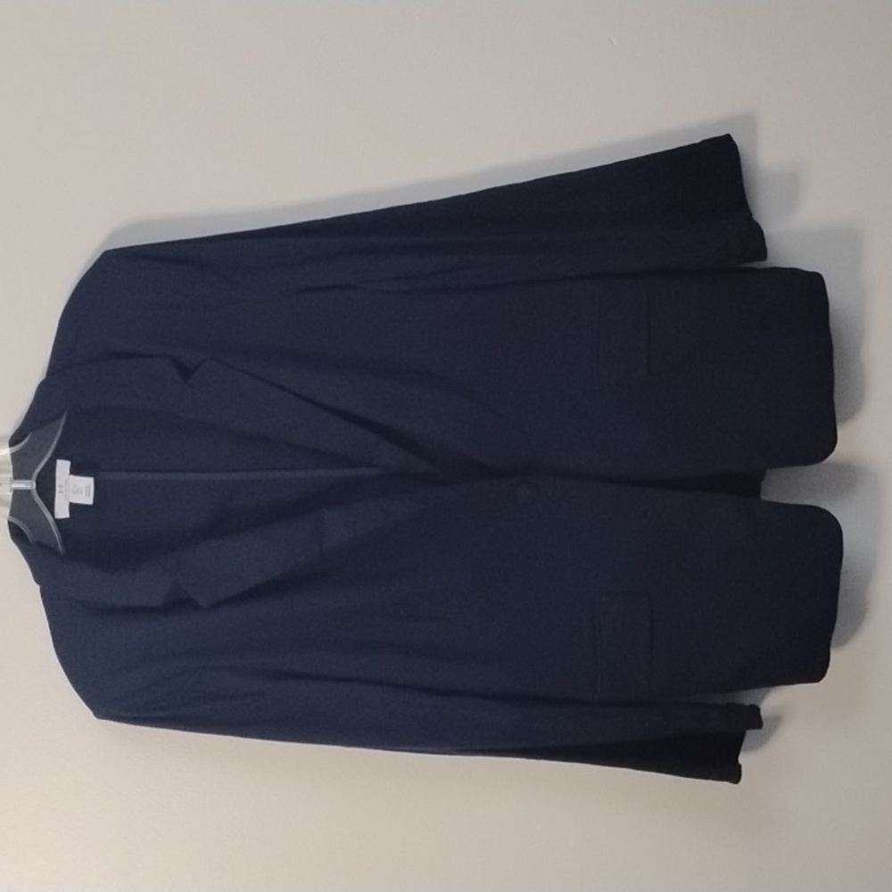 Halston Heritage Luxury Business Dark Acadamia Preppy Classic Dark Blue Blazer
